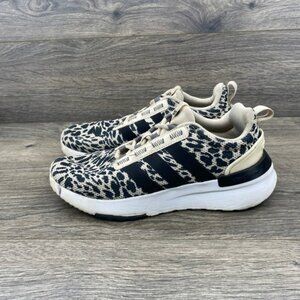 Adidas Racer TR21 Leopard Print Athletic Running Shoes Kids Size 4 GZ4681